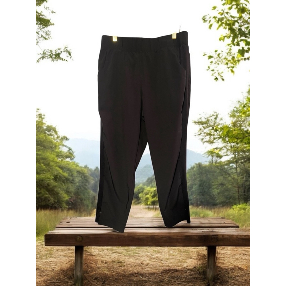 Size L Zelos Black lightweight elastic waist athleisure casual comfy pants